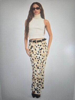 Emory Park Leopard Maxi Skirt Size S - NWT